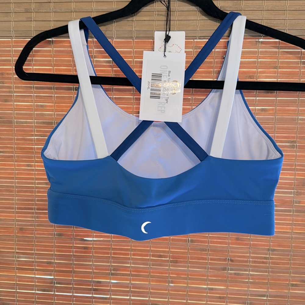 ZYIA Blue and White Women's Sports Bra - Picture 2 of 4